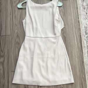 Aritzia White Sheath Mini Dress Scoop Neck Sleeveless